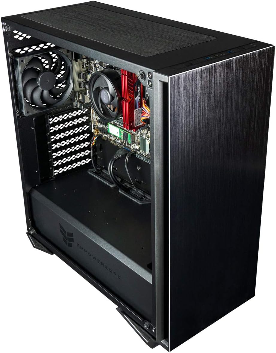Empowered PC Sentinel Gaming Desktop (AMD Ryzen 3 with Radeon Vega 8 Graphics, 16GB RAM, 512GB NVMe SSD, 500W PSU, AC WiFi, No OS) Tower Gamer PC Computer