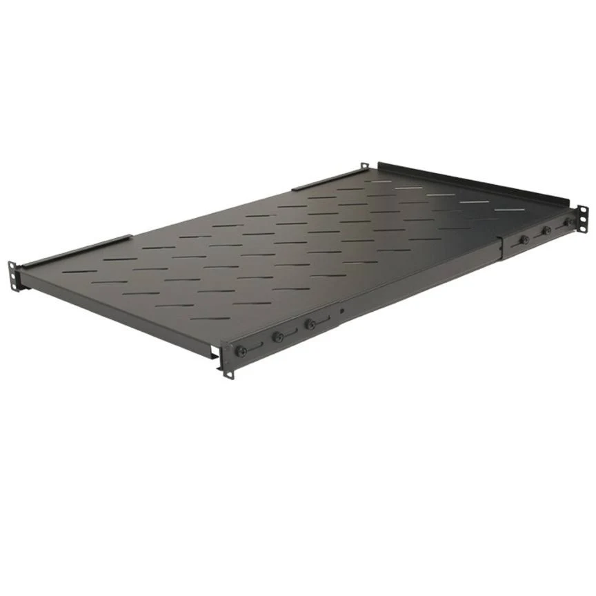 Navepoint Fixed Rack Vented Server Shelf 1U 19x22 4 Post Rack Mount Adjustable from 17 - 41x22