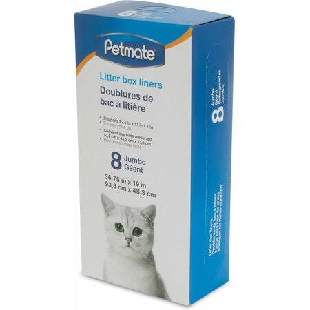 Petmate Litter Pan Liners, Jumbo, 8 Count, 12 Pack