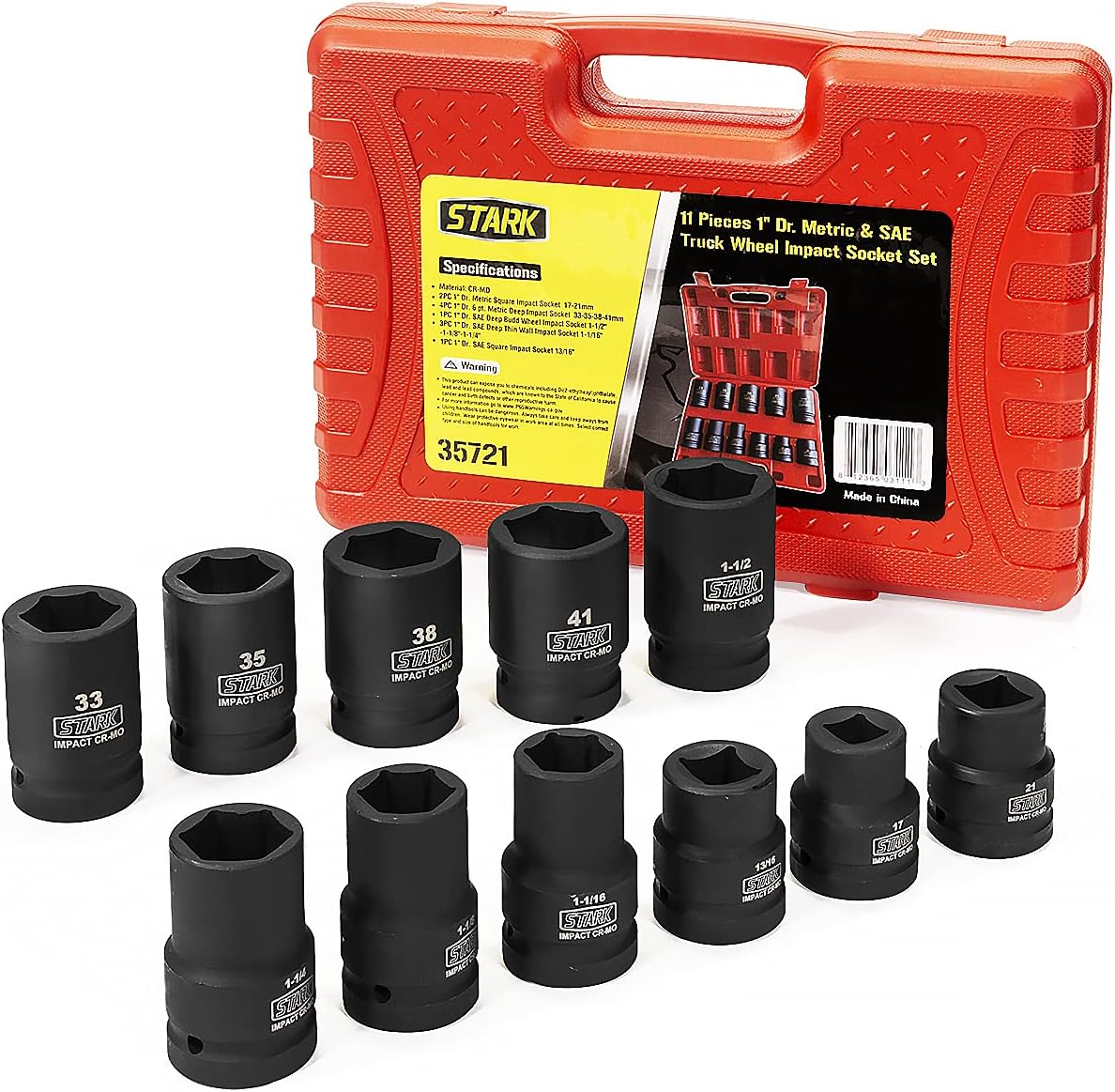 Stark USA 11-piece Premium Impact Socket Set 1