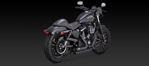 Vance & Hines 47229 Black Short Shots Staggered Full System Exhaust for Harley Sportster 2014-18 Model, 1 Pack