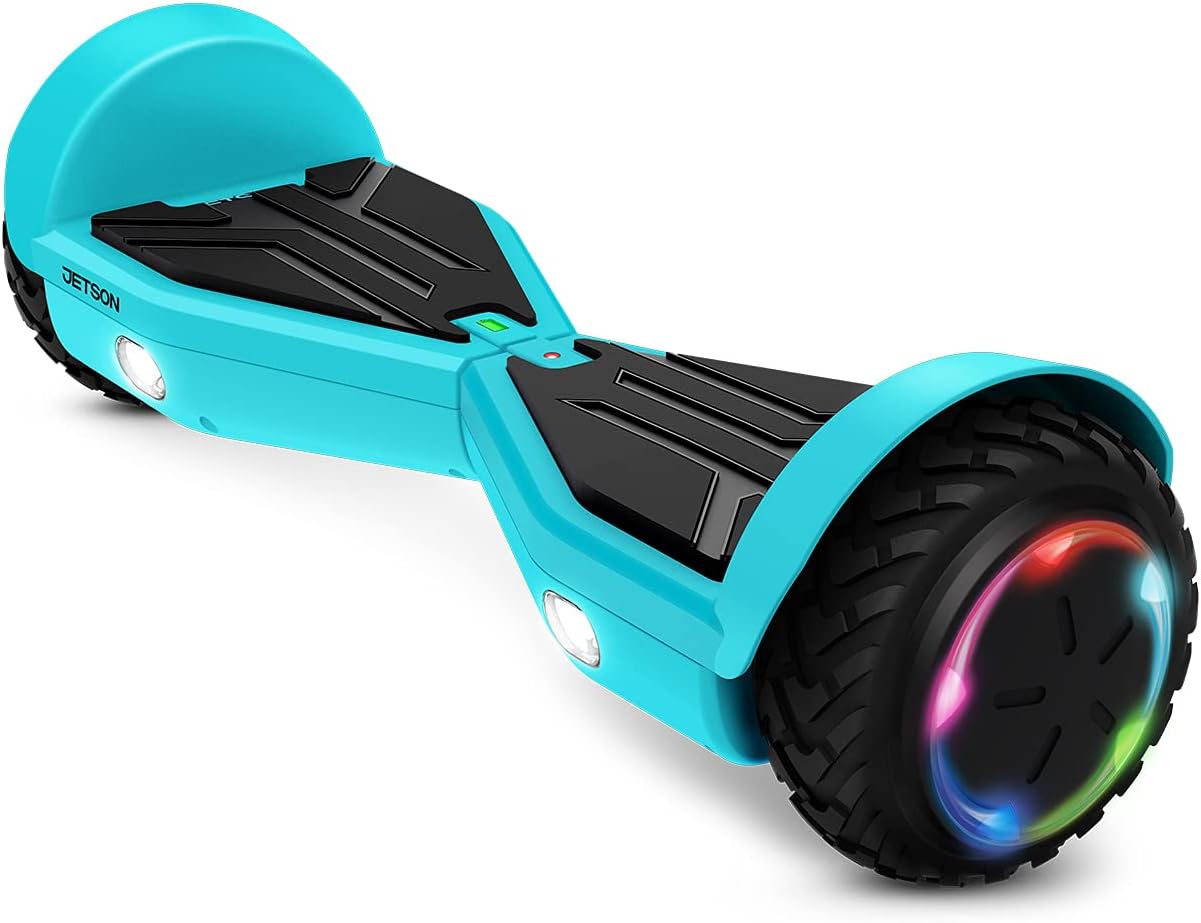 Jetson Spin All Terrain Hoverboard with LED Lights | Anti Slip Grip Pads | Self Balancing Hoverboard with Active Balance Technology | Range of Up to 7 Miles, Ages 13+