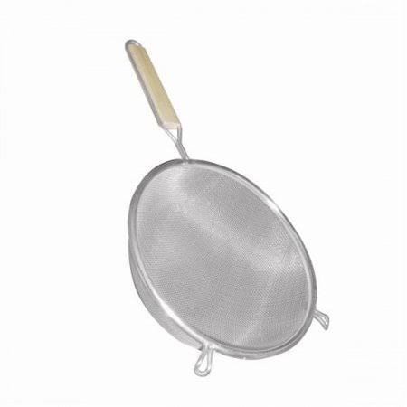 10x22 Wooden Handle Strainer/Double/Medium,3 Packs