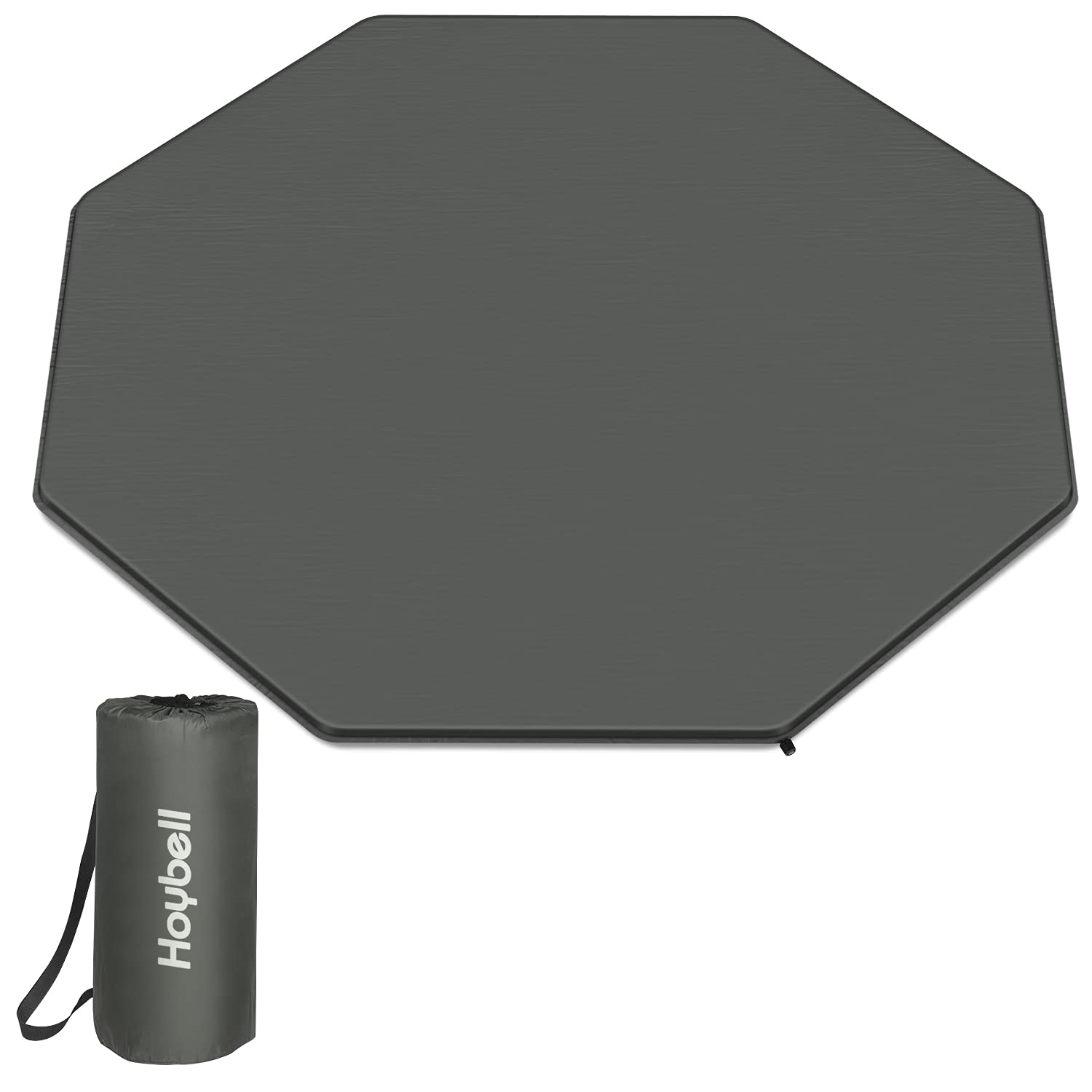 Hoybell 8-Panel Playpen Mattress, Compatible with Regalo Extra Large Play Yard, Self-Inflating Mat Playard Pad, Comfortable & Portable with Carry Case - Dark Grey Pack of 2