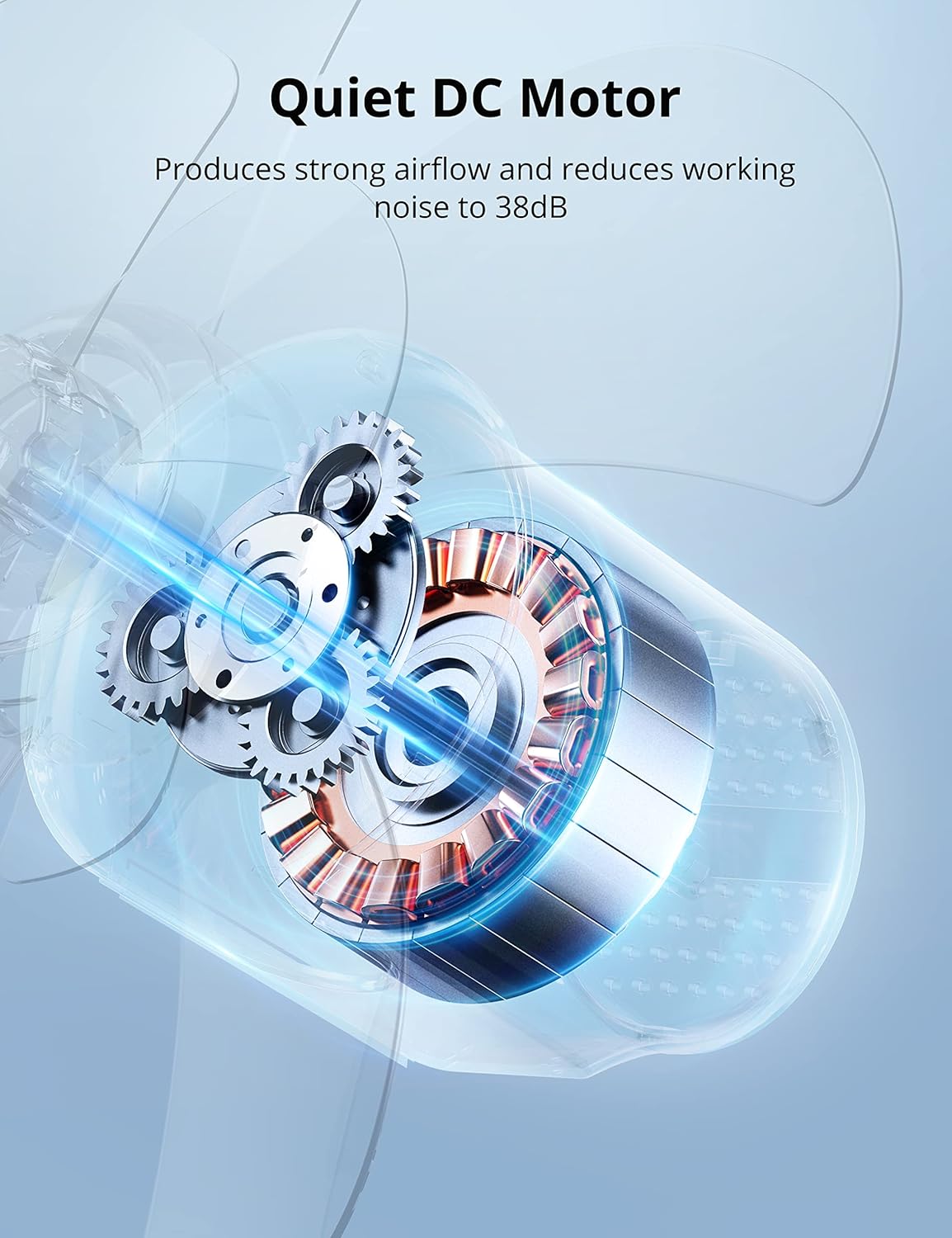 PARIS RH&Ocirc;NE Fan for Bedroom, Oscillating Fan with Remote,16