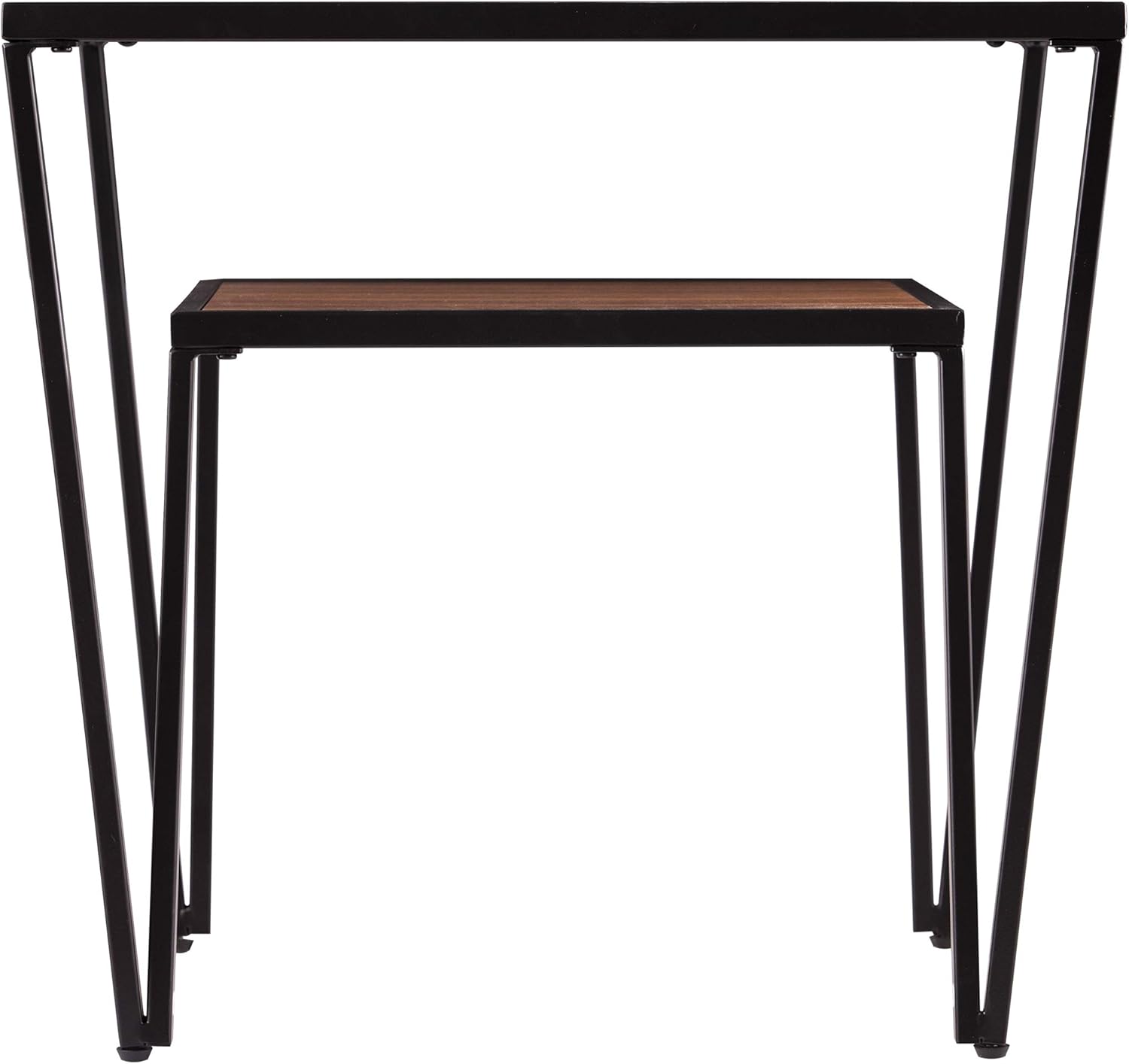 SEI Furniture Vickdale End Table, Black, Brown