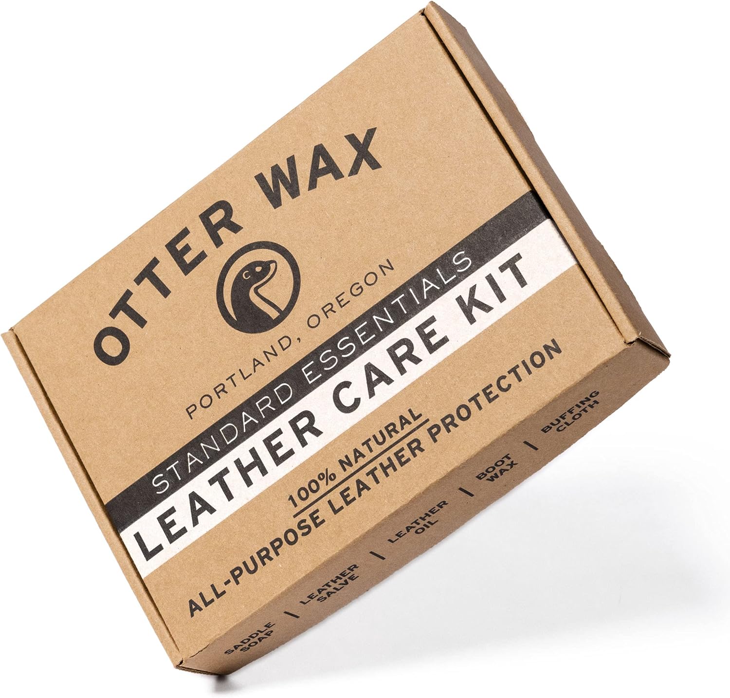 Otter Wax Leather Care Kit | 100% All-Natural Leather Care Products | Made in The USA | Includes Saddle Soap & Leather Salve | Color Safe | Ideal for Shoes, Boots, Jackets, Car Interiors