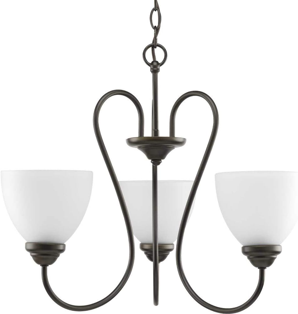 Progress Lighting P4664-09 Transitional Six Chandelier from Inspire Collection in Bronze/Dark Finish Lighting Accessory, Brushed Nickel