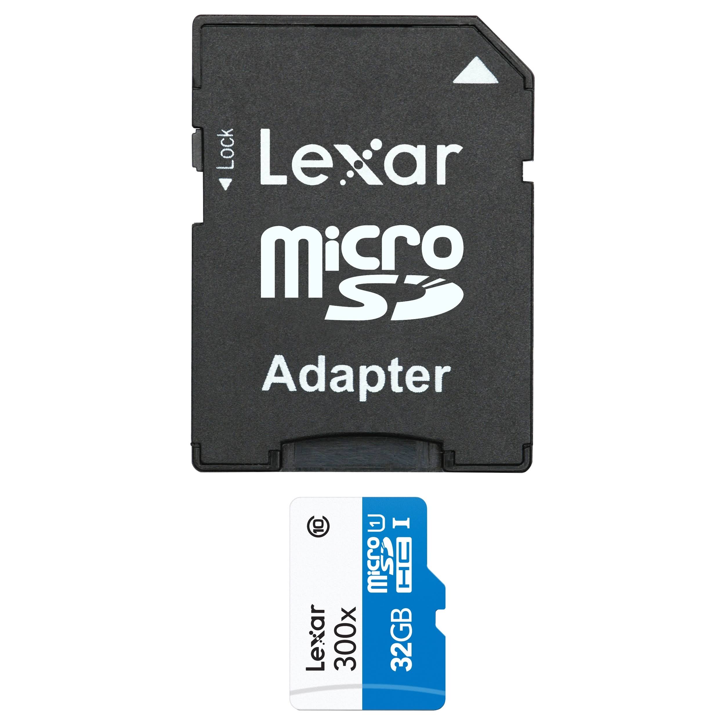 Lexar 32GB High-Performance microSDHC 300x Memory Card 2-Pack