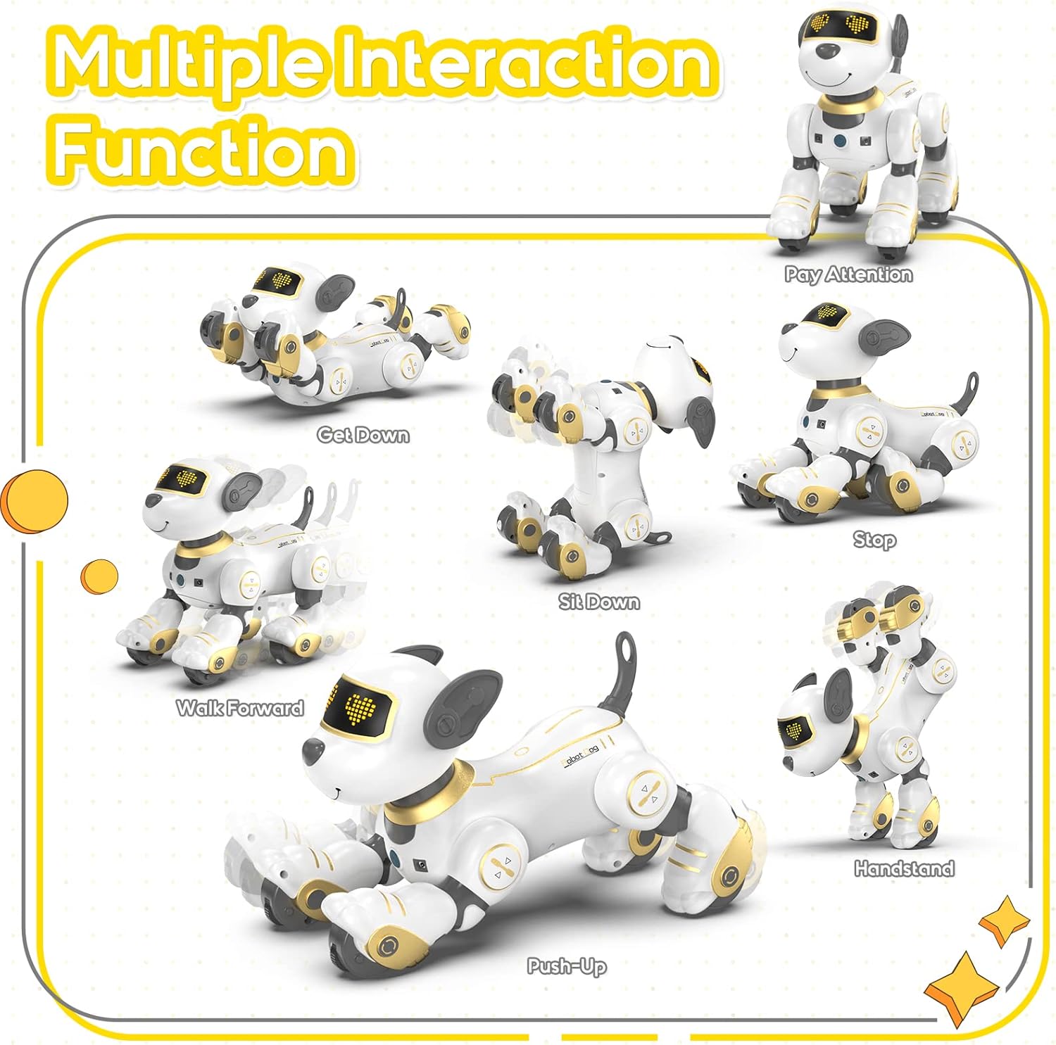 Remote Control Robot Dog Toy for Kids, Sonomo Programmable Robotic Puppy, Smart Interactive Stunt Robot Dog Toy for Kids 3-8 Year Gift