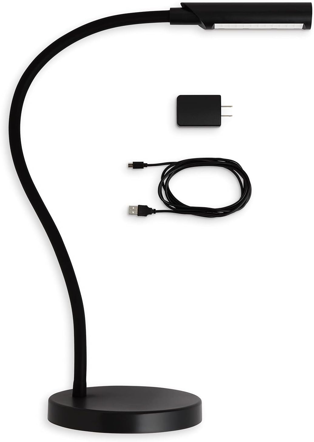 Reliable UberLight Flex 4200TL Task Light &ndash; LED Portable Desk Light with Round Base, USB Connection, 26.5&rdquo; Flexible Gooseneck, 270&deg; Rotational Head, and up to 60,000 Hours of Use (Black)