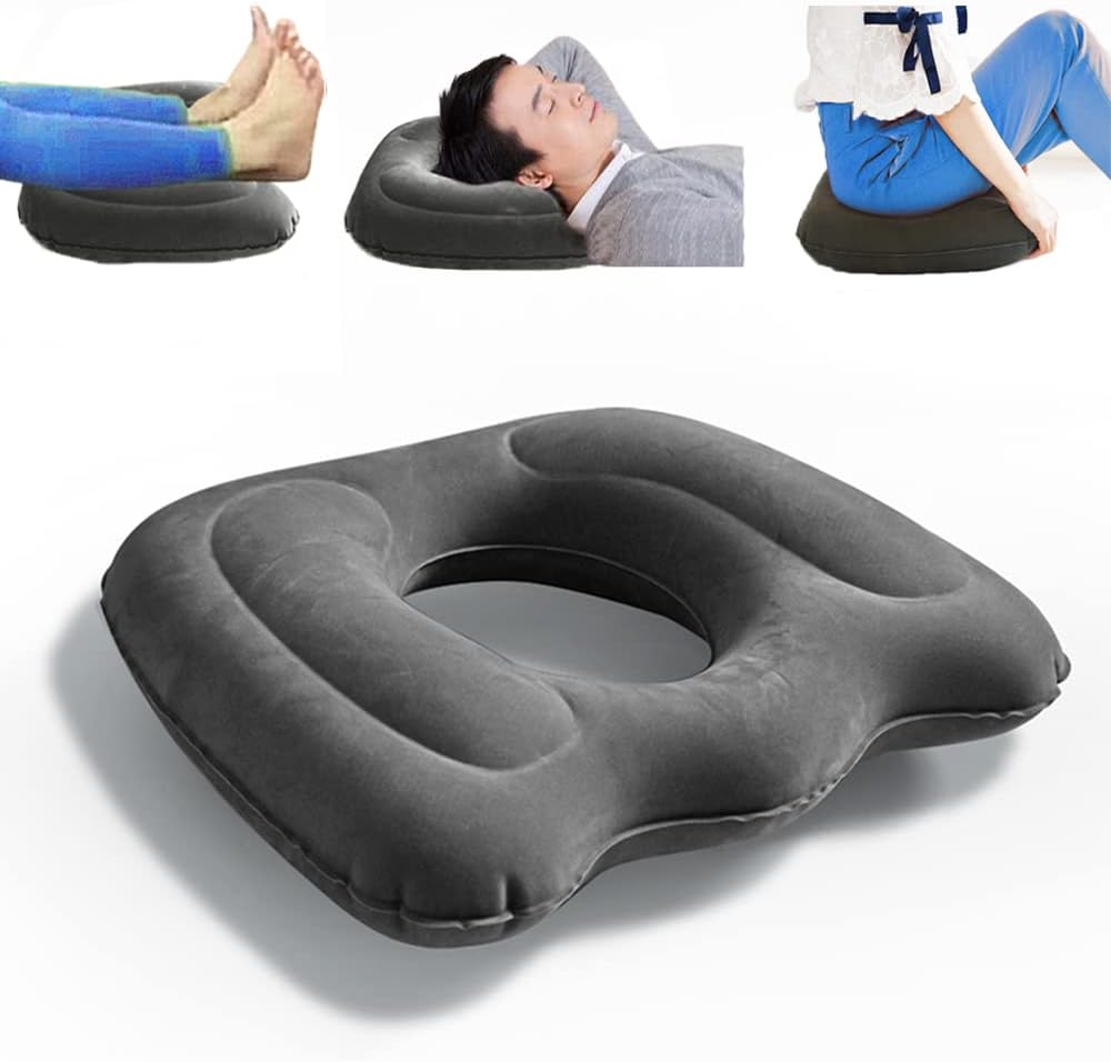 Inflatable Seat Cushion, Butt Lift Pillows for Home Car Office Chair Wheelchair, Chair Cushion Relieves Tailbone Back Coccyx Hemorrhoid Sciatica Pain