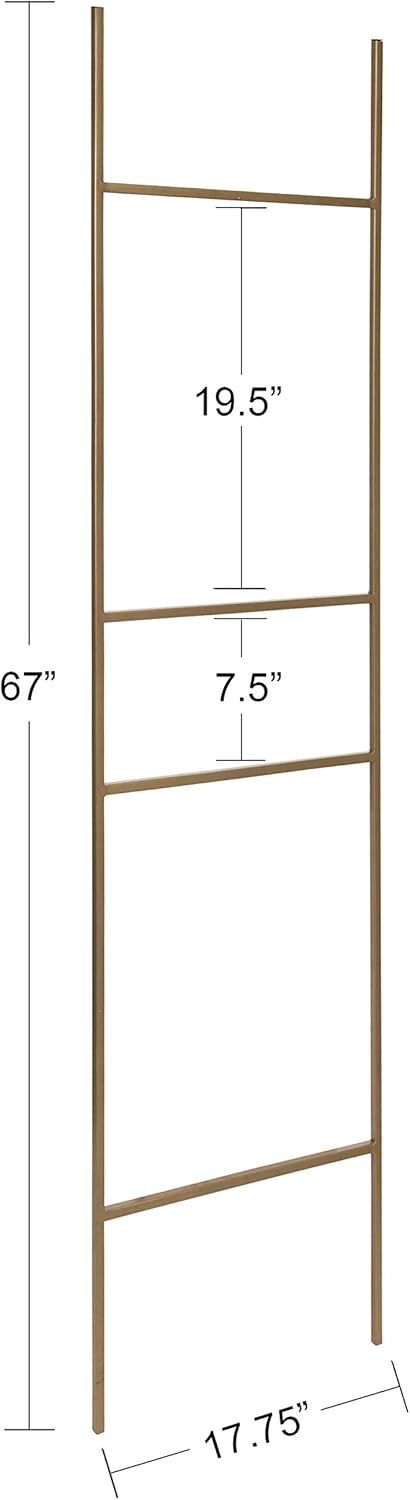 Kate and Laurel Poggi Metal Leaner Ladder Valet, 17.75
