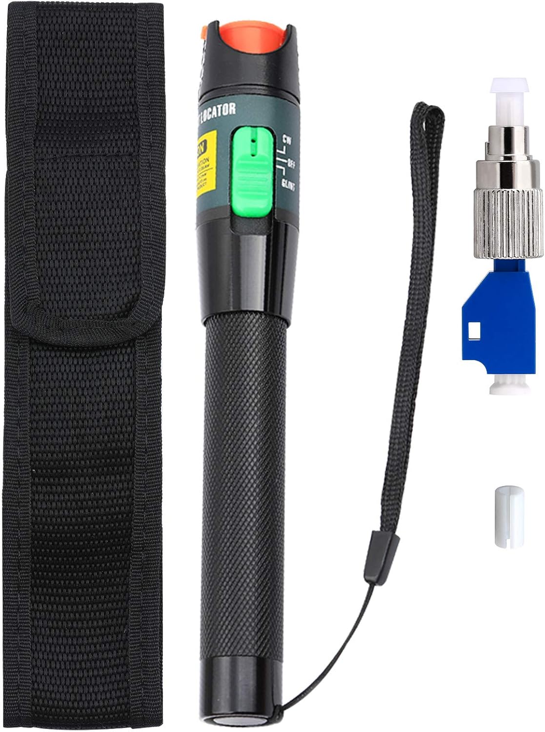 KELUSHI Aluminium Alloy 30km Visual Fault Locator Fiber Optic Cable Tester VFL for FC,SC,ST & LC Adapter Pack of 2