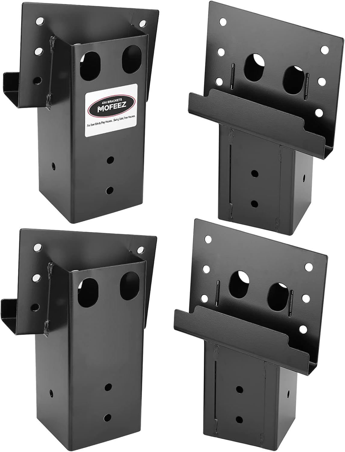 Outdoor Multi-Use Outdoor 4x4 Compound Angle Brackets Platform Bracket for Deer Stand Hunting Blinds Shooting Shack (Set of 4)