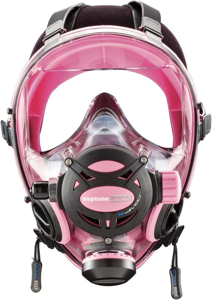 OCEAN REEF Neptune Space GDivers Integrated Full Face Diving Mask, Pink, Medium/Large, (OR025013)