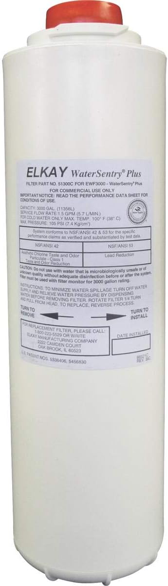 Elkay 51300C_12PK WaterSentry Plus Replacement Filter (Bottle Fillers), 12-Pack