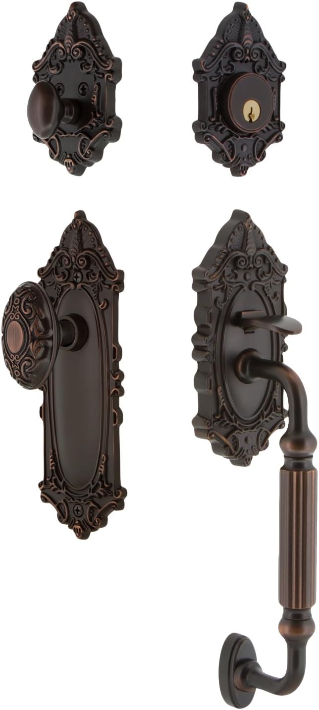 Nostalgic Warehouse 719380 Victorian F Grip Entry Set, Backset - 2.375