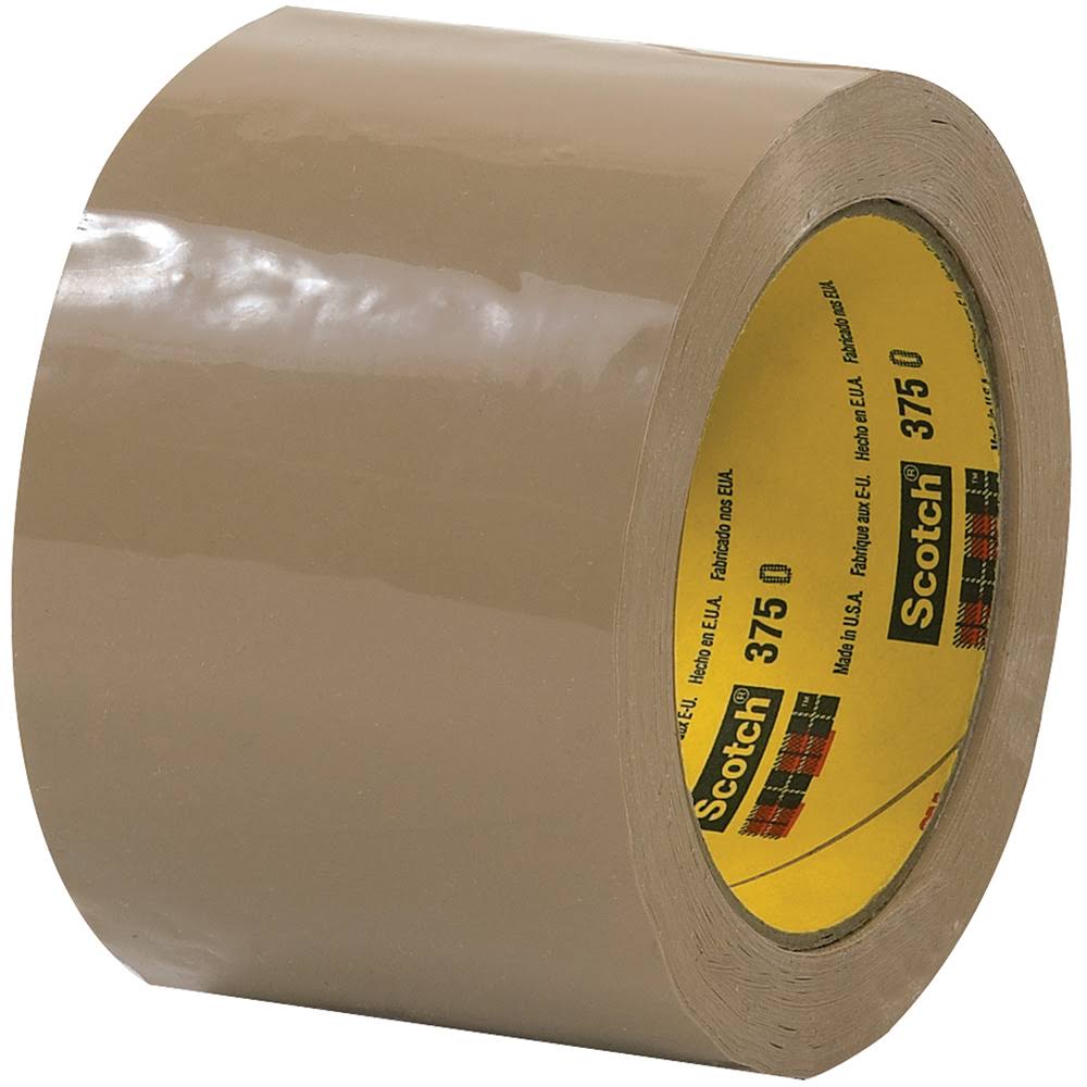 Scotch T905375t6pk 3 in x 55 Yards Tan 375 Carton Sealing Tape Pack of 6