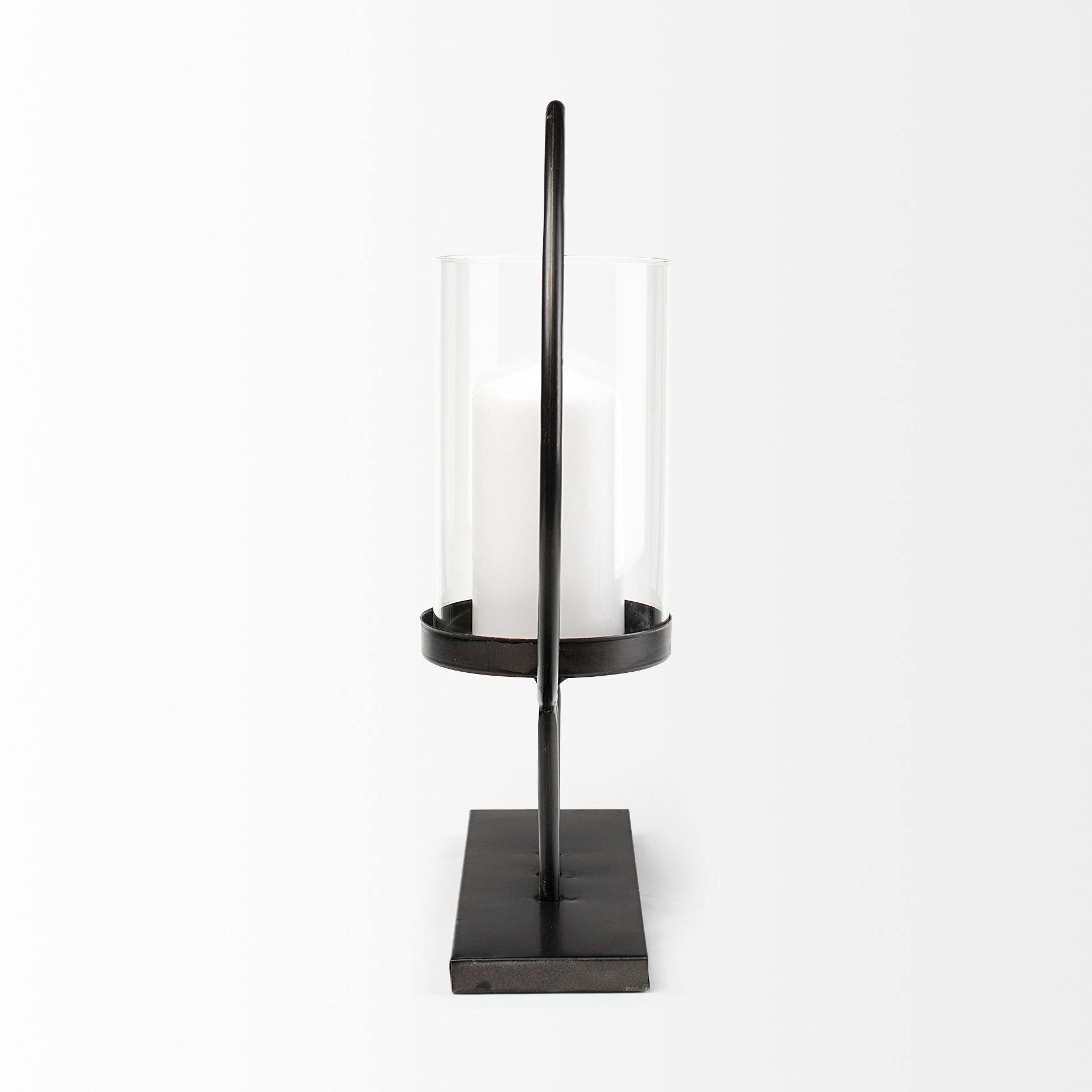 Mercana Furniture Saturn I Small Black Metal Table Candle Holder
