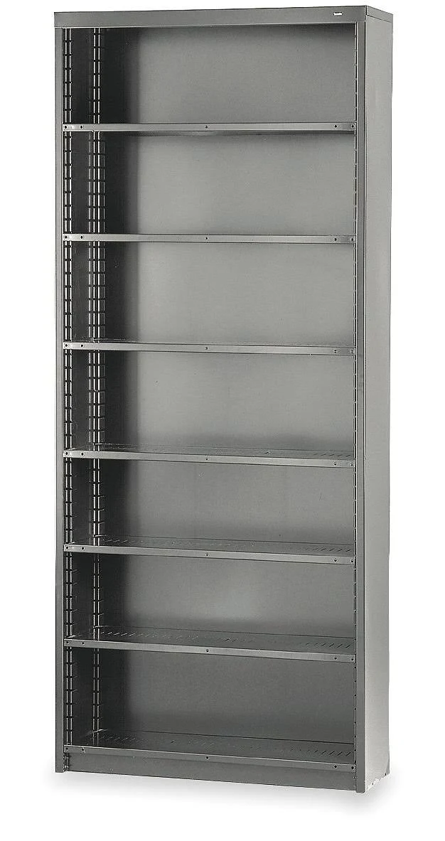 Bookcase, Steel, 7 Shelves, Black B8400