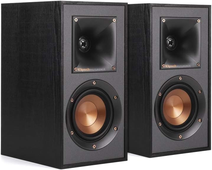 Klipsch R-41M Powerful Detailed Bookshelf Home Speaker Set of 2 Black