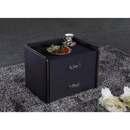 Orren Ellis Janae Modern 2 Drawer Nightstand, Black