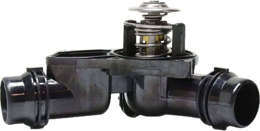 For BMW 325xi / 330xi Thermostat Housing 2001 02 03 04 2005 | Black | Plastic & Steel