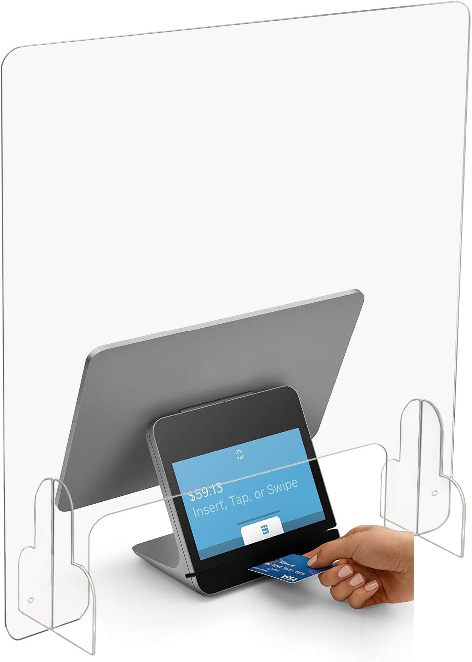 Sneeze Guard - Clear Acrylic Protective Barrier and Shield for Counter and Desk (24