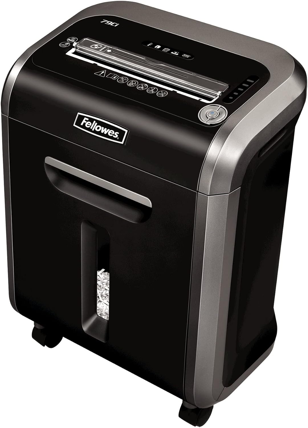 Fellowes Powershred 79Ci 100% Jam Proof Medium, Duty Cross, Cut Shredder, 16 Sheet Capacity, Black/Dark Silver