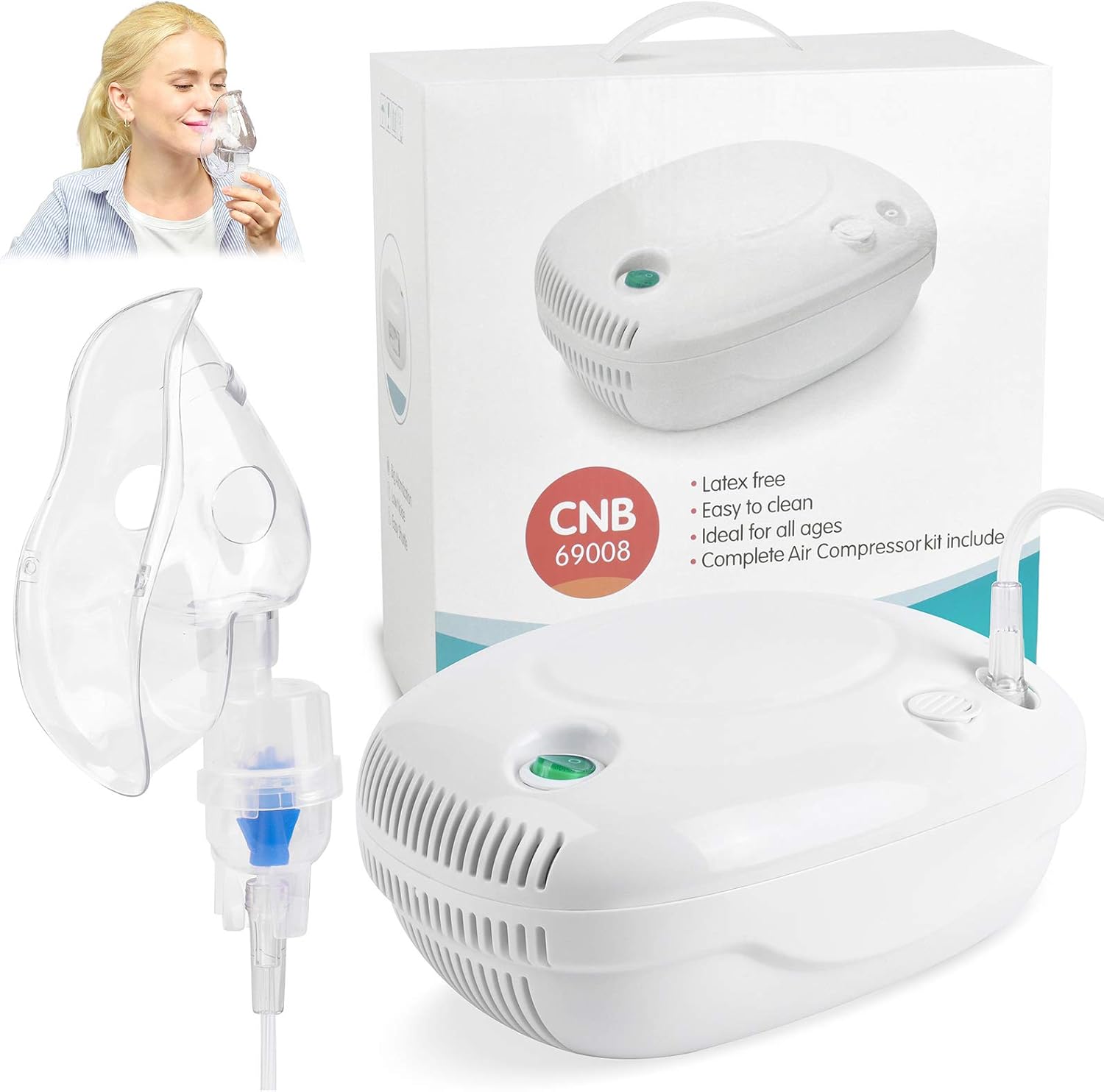 Portable Nebulizer - Handheld Jet Nebulizer Machine Personal Cool Mist Kit Asthma Inhaler Compressor Nebulizer for Kids Adult Home Daily Use