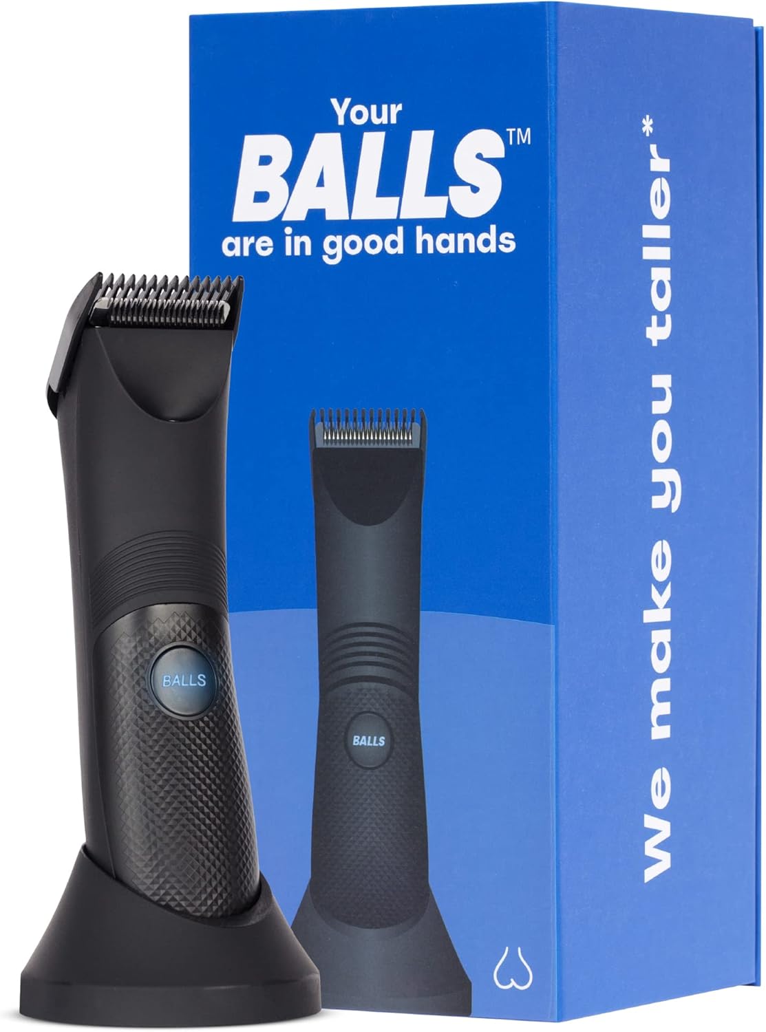 BALLS&trade; Trimmer Electric Ball Shaver - SackSafe Guard, Waterproof, Rechargeable - Wet/Dry Privates Groomer - Body, Groin Hair Trimming