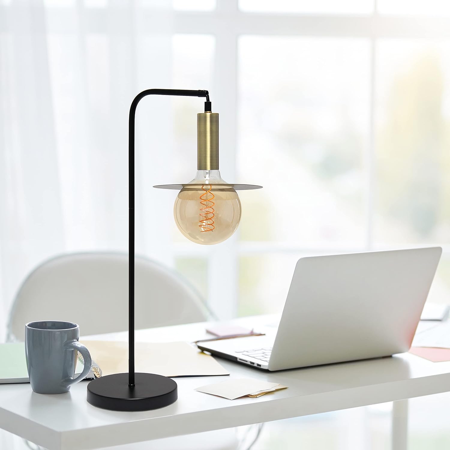 Simple Designs LT3341-BLK Orb Table Lamp, Black