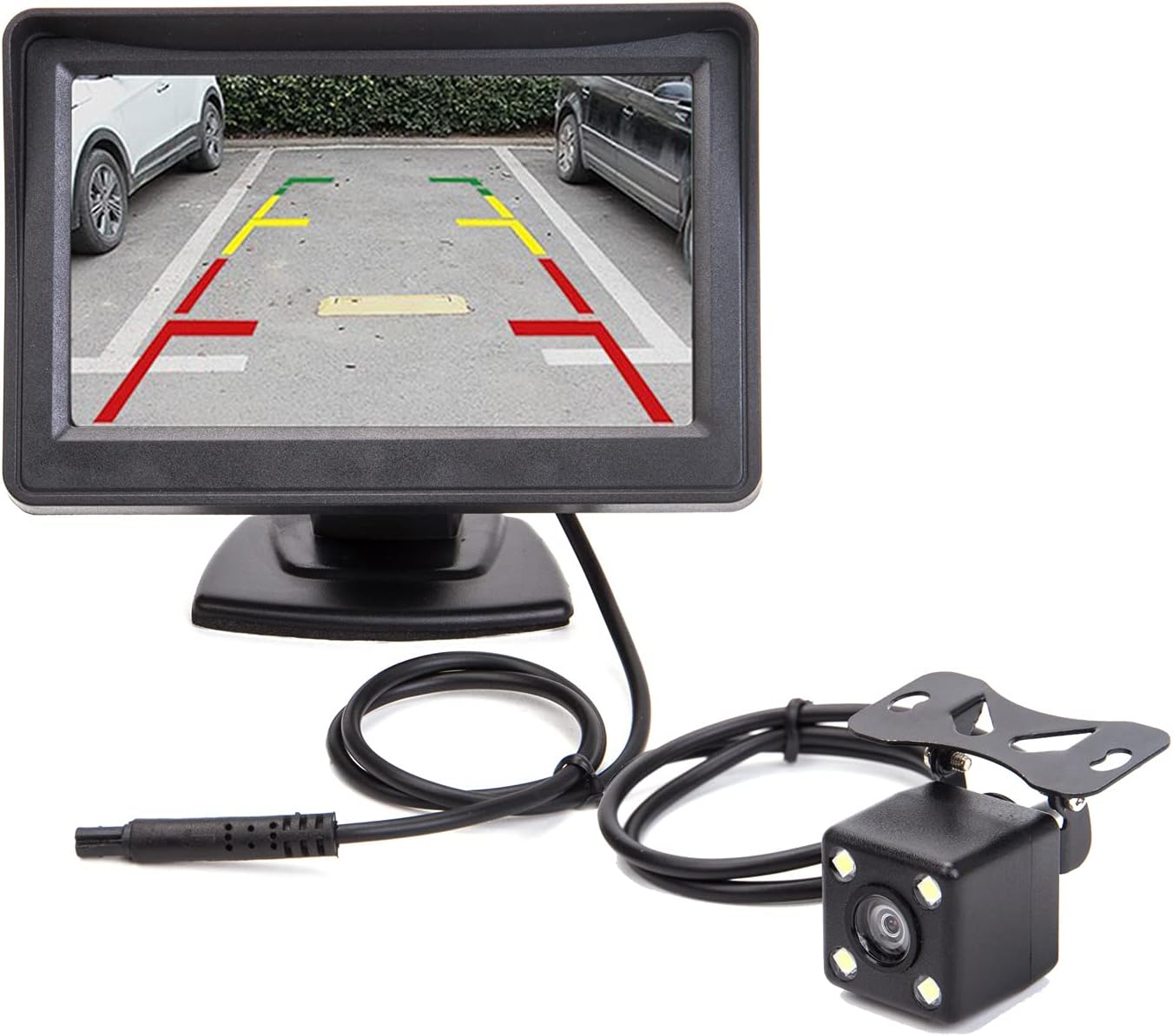Yasoca 4.3 Inch Car Mirror Monitor Vehicle Rear View Reverse Backup Car LED Camera Video Parking System for Cars,Trucks,Pickups,Suvs Easy Installation