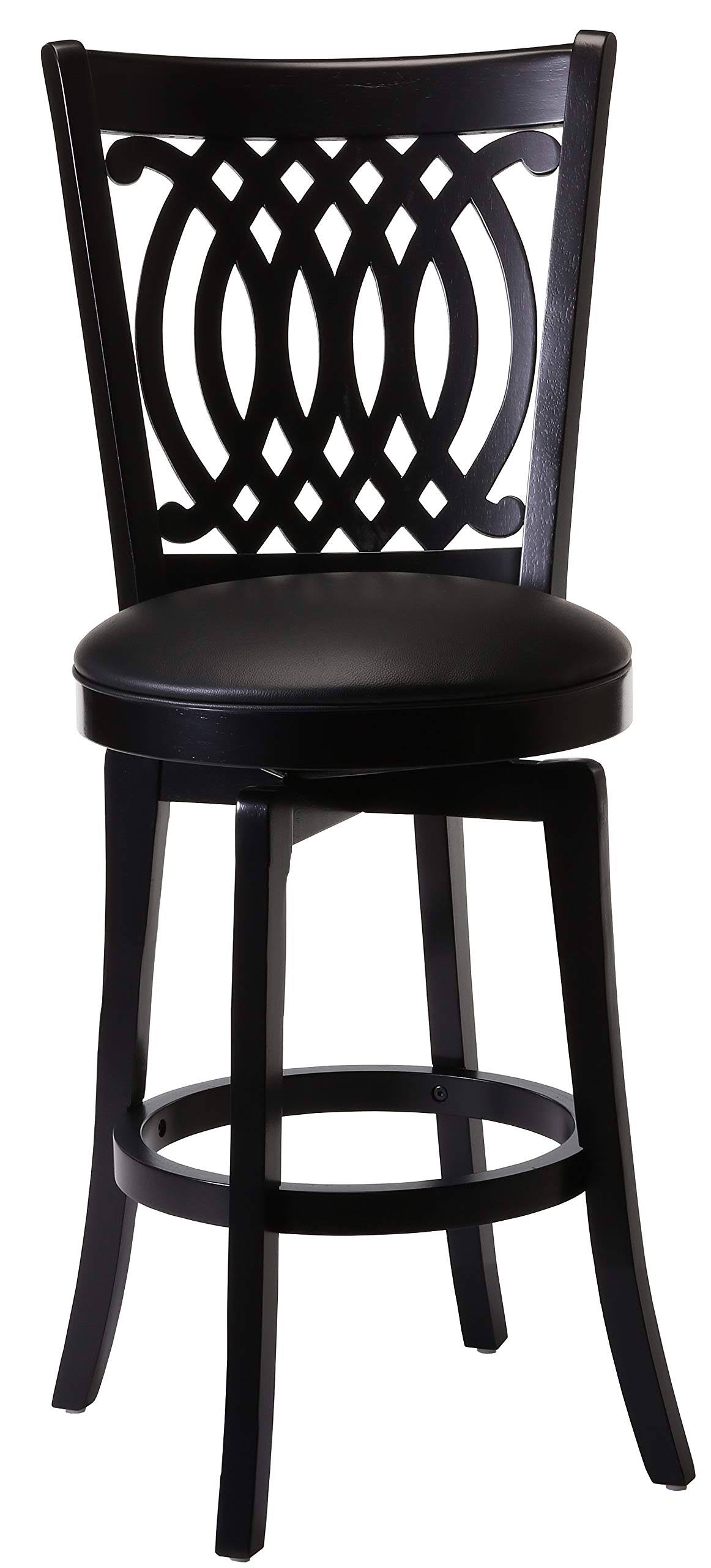 Hillsdale Furniture Van Draus Swivel Counter Stool (Black)