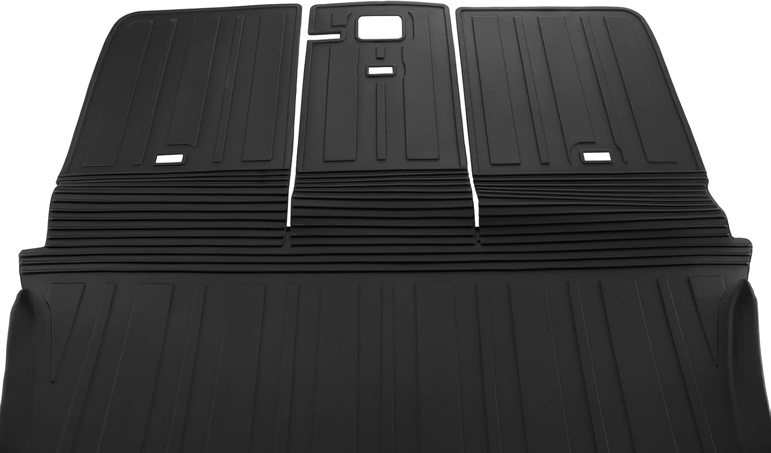 FSHero Riding Rear Trunk Mat TPE Cargo Mat with Backrest Mat Fit for Compatible with Tesla Model Y 5-Seater 2020 2021 2022 Cargo Liner Protector Accessories Black