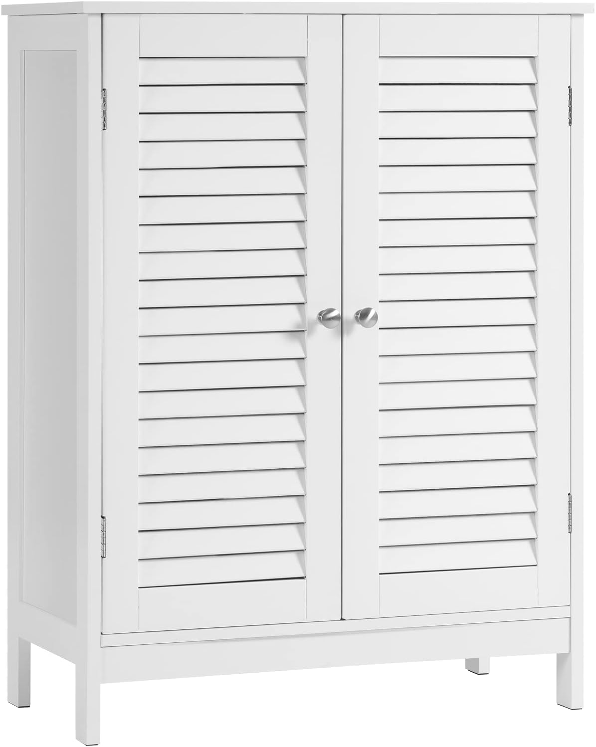 Reettic Bathroom Freestanding Storage Cabinet, Floor Storage Cabinet with 2 Doors, Bathroom Cabinet with Adjustable Shelf, 23.6