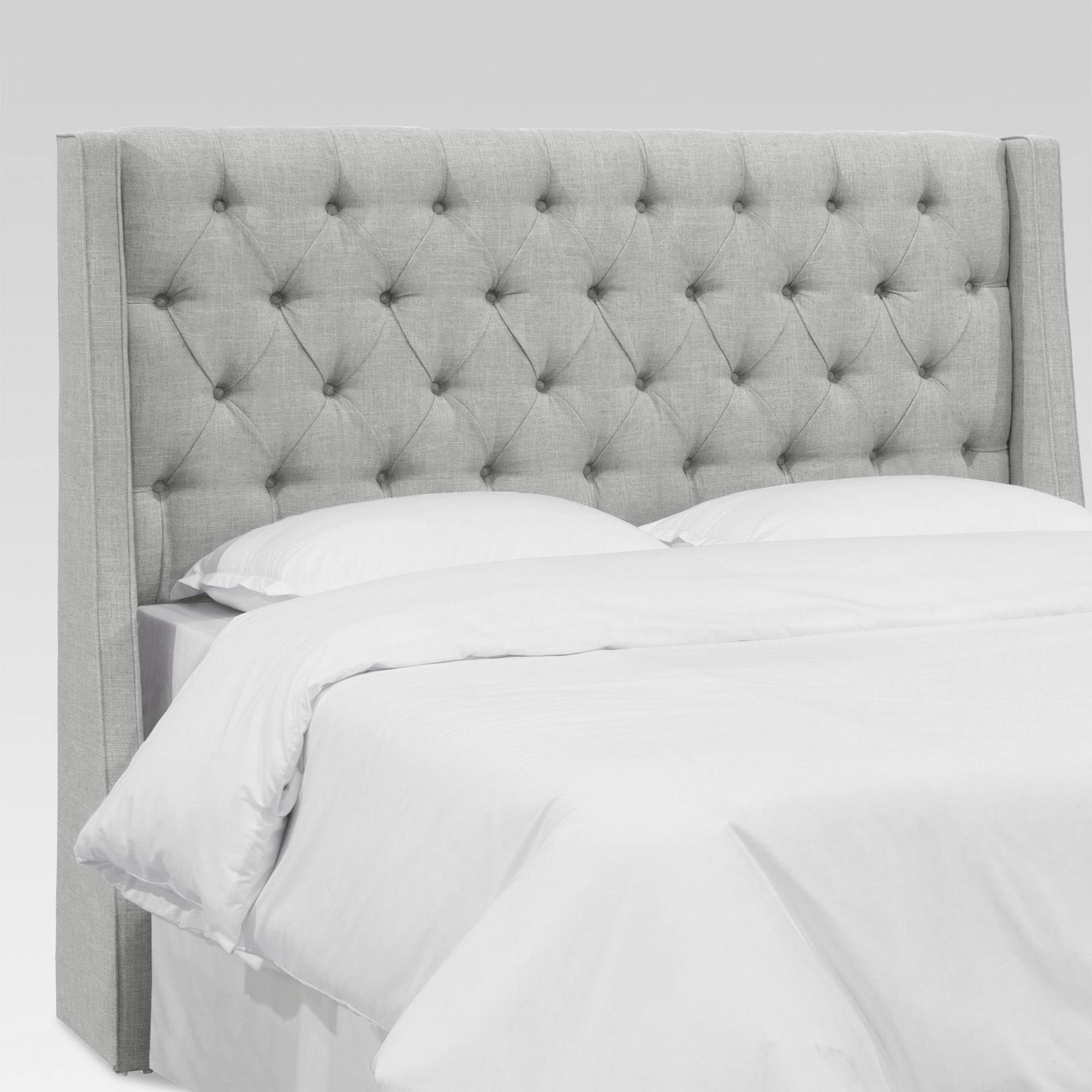 Skyline Furniture Loomis Full Wingback Headboard in Zuma Pumice