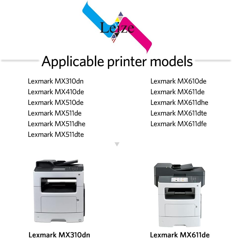 Leize Remanufactured Lexmark 601H 601 60F1000 60F1H00 Toner Cartridge High Yield 10,000 Pages use for Lexmark MX310 MX410 MX510 MX511 MX610 MX611 Printer, 1-Pack Black