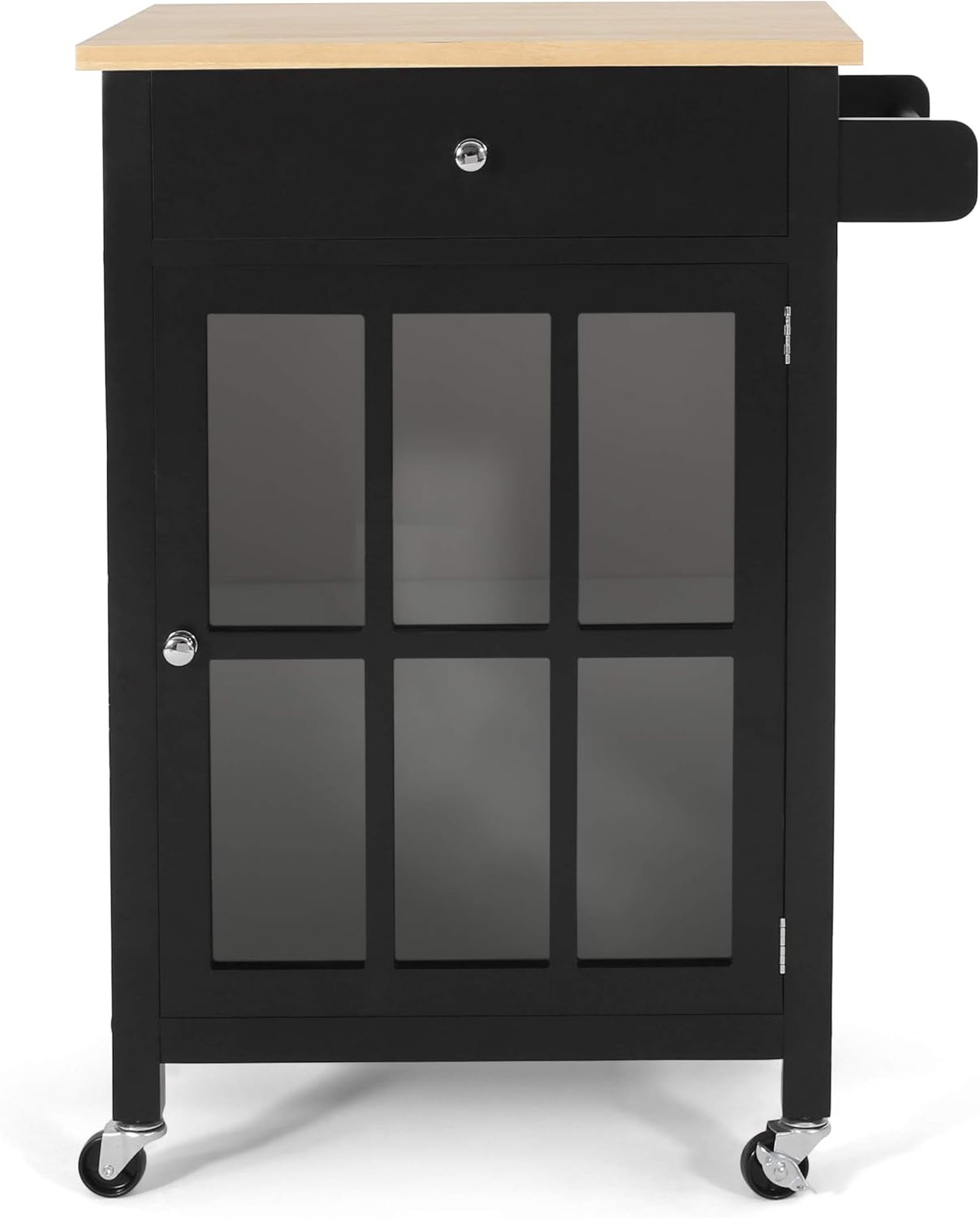 Christopher Knight Home Maynard Kitchen CART, Natural + Black