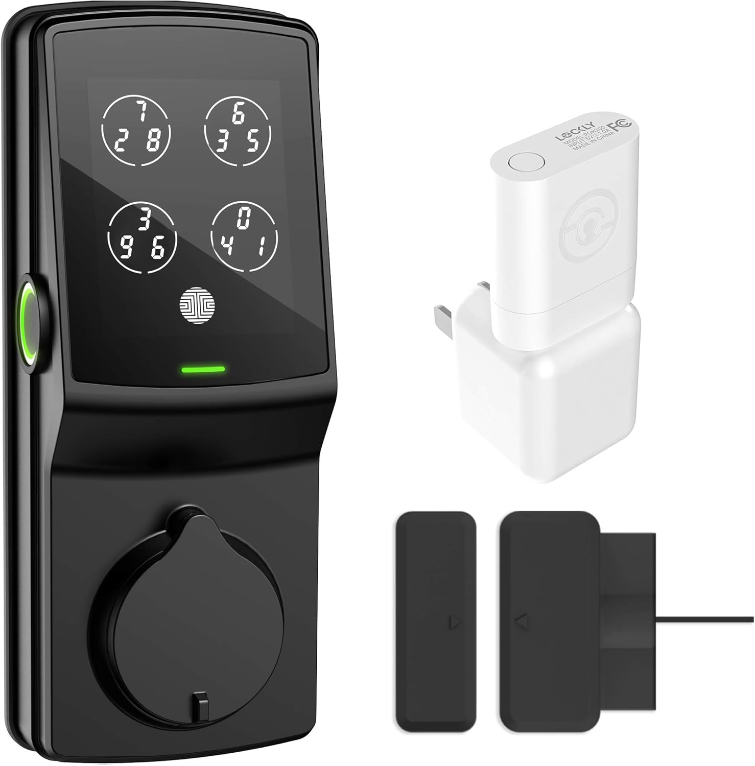 LOCKLY Secure Pro Smart Lock with Fingerprint & Wi-Fi, Patented Keypad Deadbolt Door Lock, Keyless Entry Door Lock, Wi-Fi Smart Lock Compatible with Alexa and Google (728WY, Matte Black)