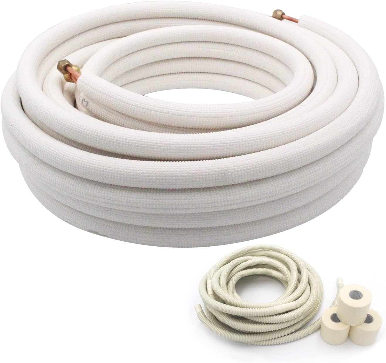 25 Ft Air Conditioning Copper Tubing Pipe Extension, 1/4