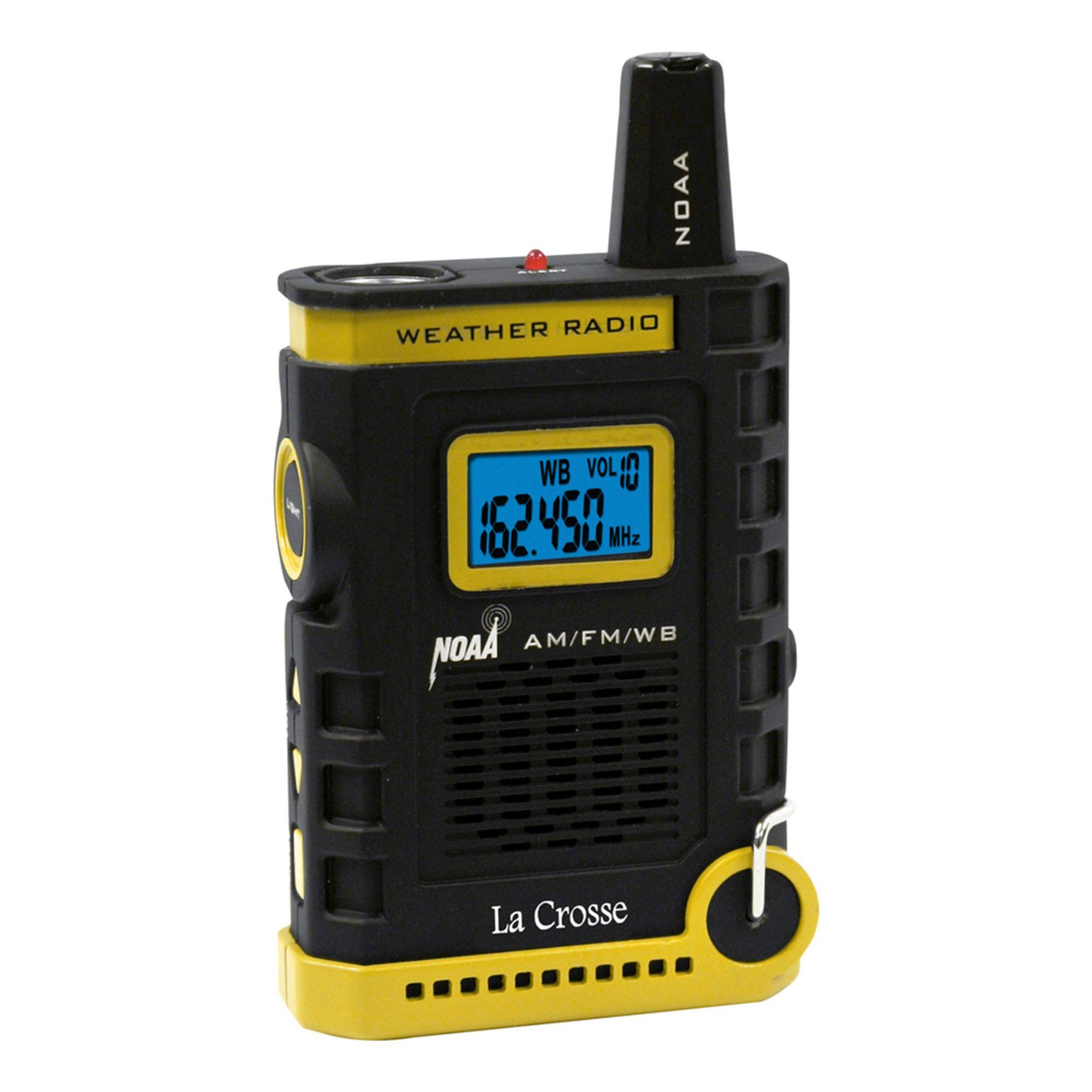 5x22 Black and Yellow Contemporary Handheld Weather Radio
