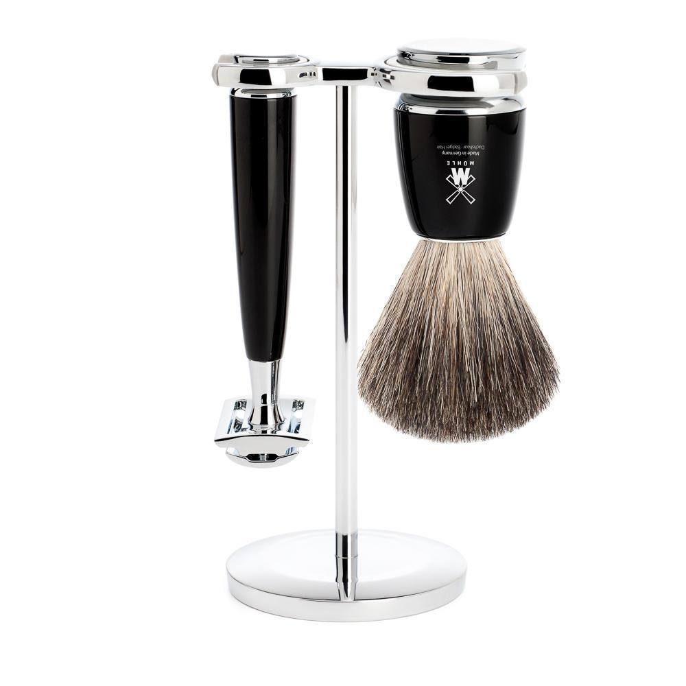 Muhle S81M226SR Rytmo Black 3-Piece Pure Badger Shaving Set