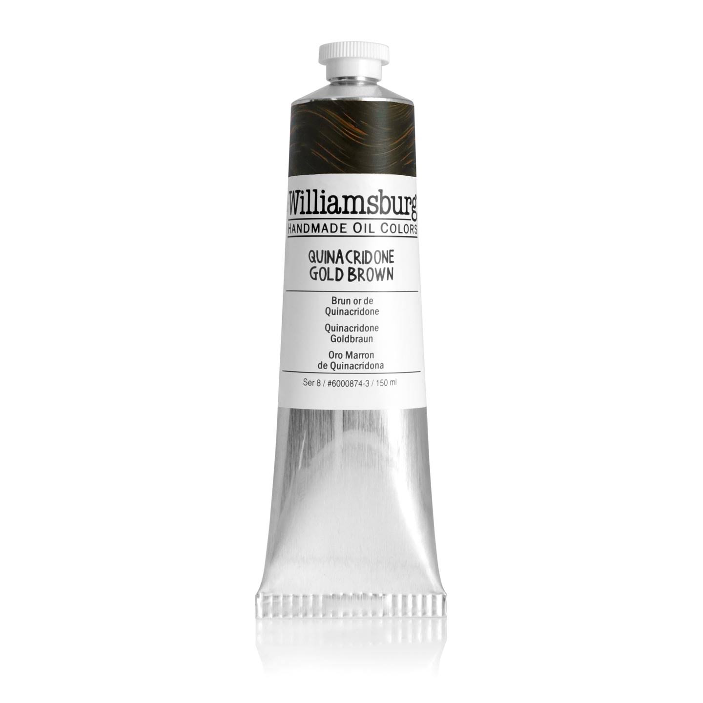 Williamsburg Handmade Oil Paint - Quinacridone Gold Brown, 150 ml Tube