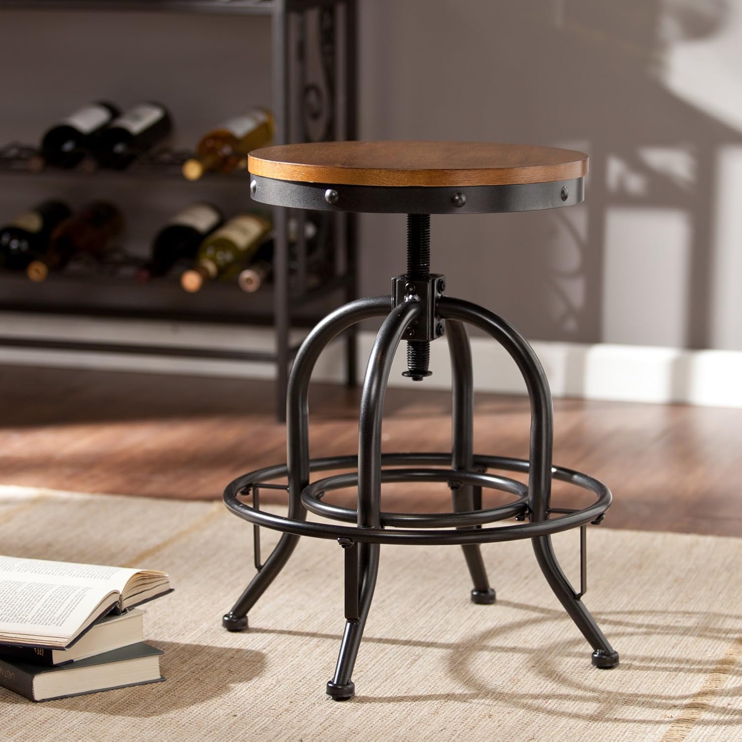 Southern Enterprises Industrial Adjustable Stool 19