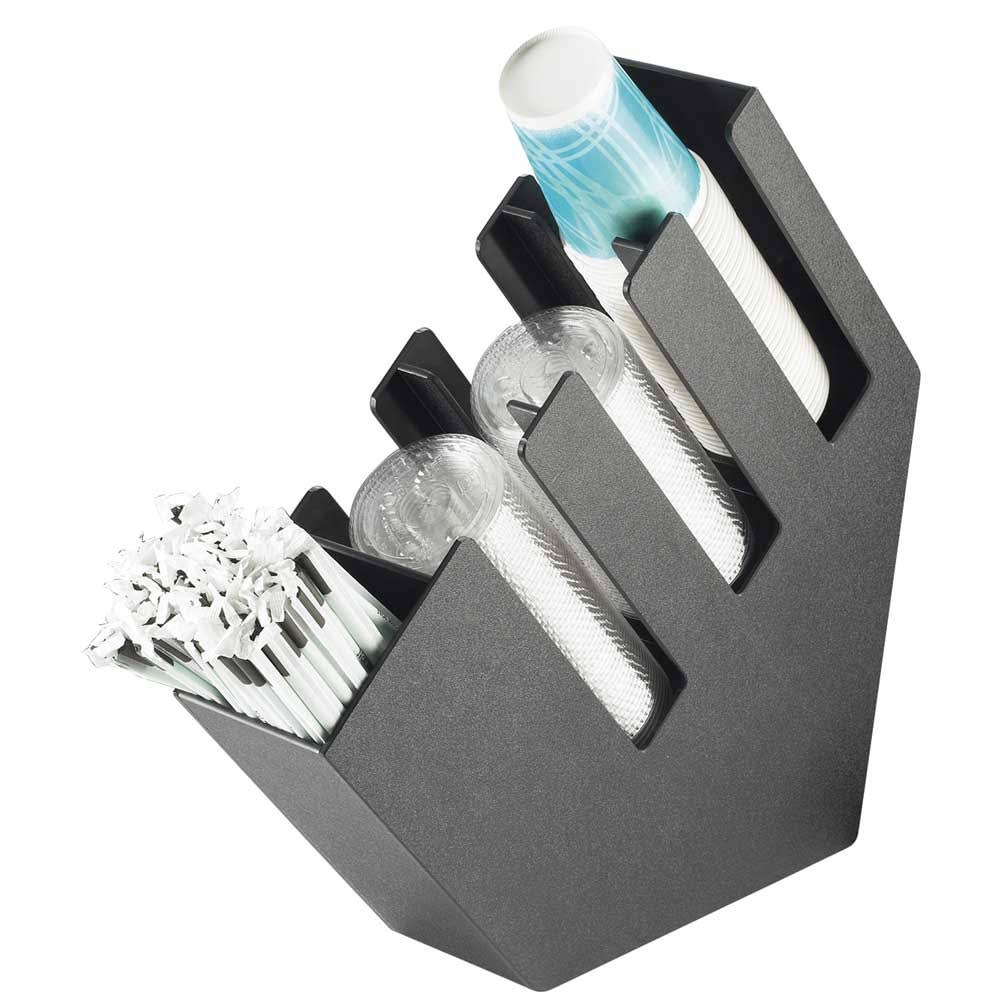 Cal Mil 2051 Bamboo Cup Lid Straw Holder - Black