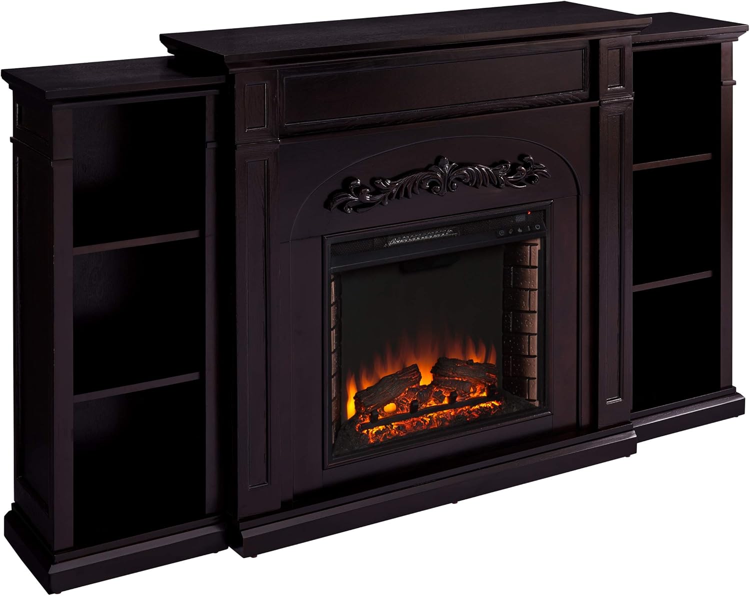 SEI Furniture Chantilly Fireplace, New Espresso