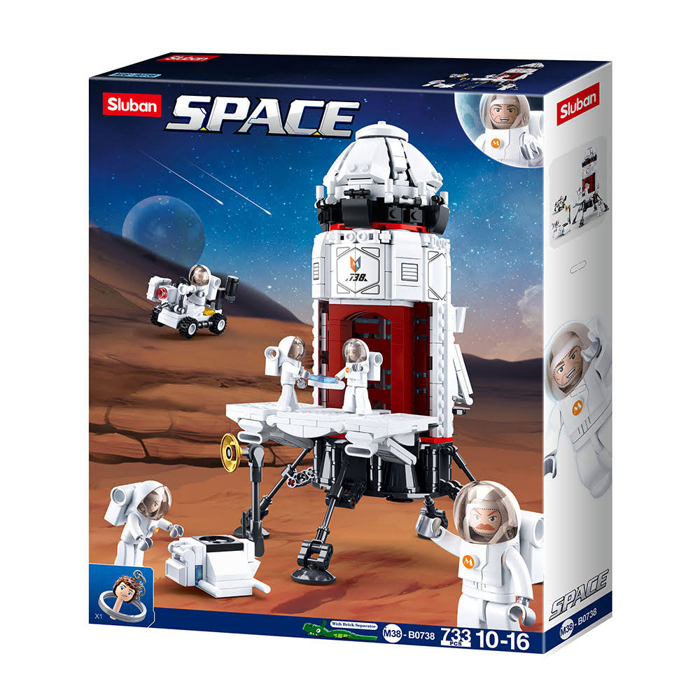Sluban 738 Space Rocket Base Building Brick Kit (733 Pcs)