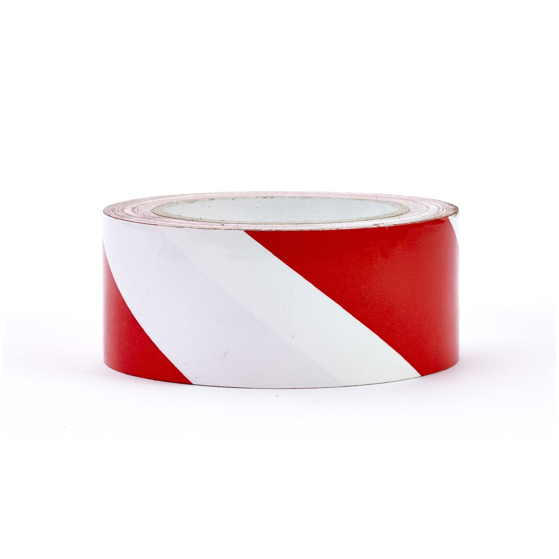Mutual Industries 17799-07910-2018 Polypropylene Laminated Super Tuff Hazard Stripe Tape, 2x22 x 18 Yd., Red/White Stripe (Pack